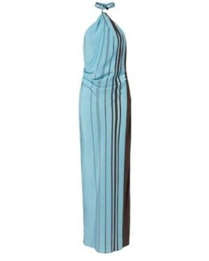 SIR. Rioja Striped Silk Crêpe Maxi Dress - Blue