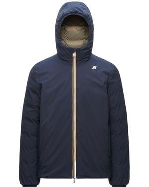 K-Way Jack St Thermo Reversible Hooded Down Jacket - Blue