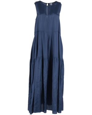 Aspesi Tiered Sleeveless Midi Dress - Blue