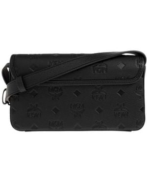 MCM Flap Shoulder Bag - Black
