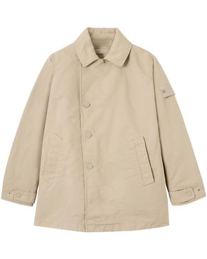 Stone Island Padded Peacoat With Anti-Drop - Natural