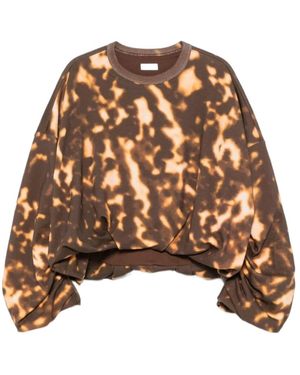 Dries Van Noten Hannet Printed Cotton Sweatshirt - Brown