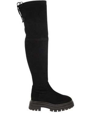 Stuart Weitzman Tie-Fastened Thigh High Boots - Black