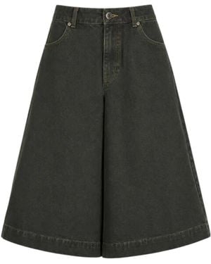 Essentiel Antwerp Denim Shorts With Belt Loops - Grey