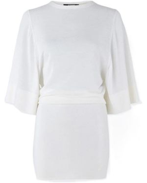 Jacquemus Round Neck Dress - White