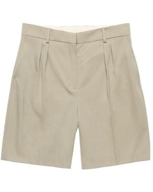 Acne Studios Pleated Wool Shorts - Natural