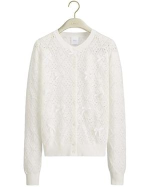 Dior Iviera Embroidered Cardigan - White