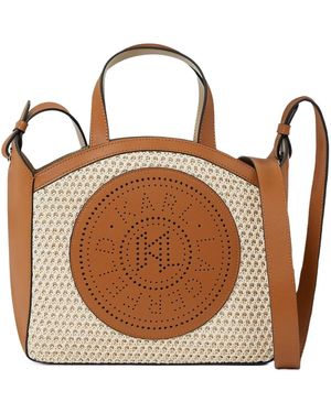 KARL LAGERFELD Small K/Circle Mesh Tote Bag - Brown
