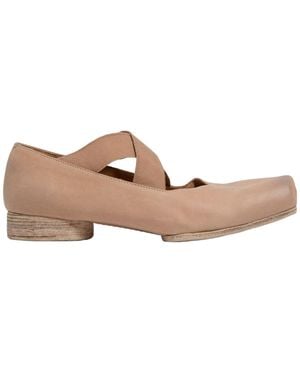 Uma Wang Square Head Ballet Shoes - Natural