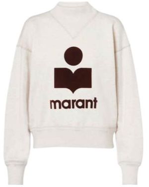 Isabel Marant Moby Logo Cotton-Blend Sweatshirt - White
