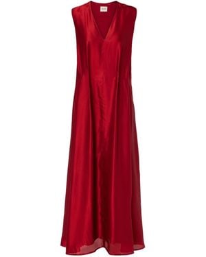 KHAITE Syd Satin Maxi Dress - Red