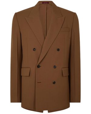 Gucci Double Breasted Casual Jacket - Brown