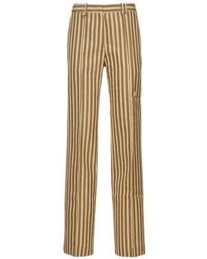 Jacquemus Logo Stripe Casual Trousers - Natural