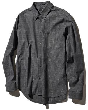 Gucci Check Shirt With Embroidery - Gray