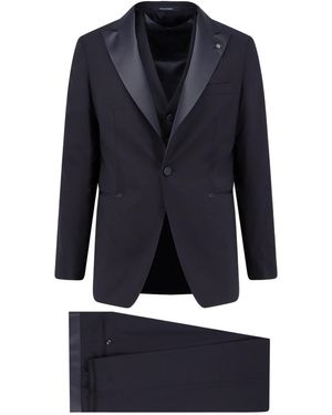 Tagliatore Single-Breasted Three-Piece Suit - Blue