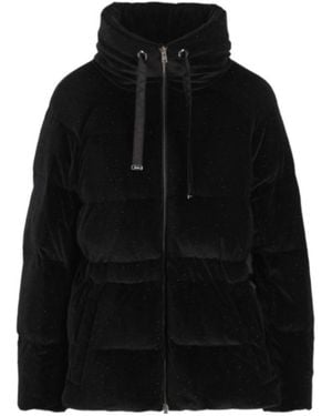 Herno Long-Sleeved Padded Cotton Coat - Black