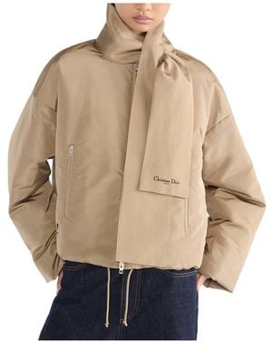 Dior Jacket With Scarf Collar - Natural