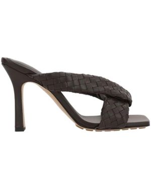 Bottega Veneta Riva High Heel Sandals - Brown