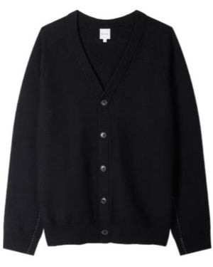 Paul Smith Textured Merino Wool Cardigan - Black