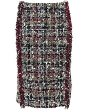 Etro Woolen Plaid Skirt - Black