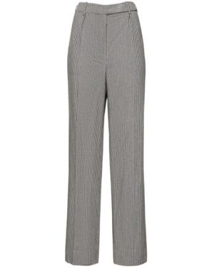 Alexandre Vauthier Checkered Wide-Legged Casual Pants - Gray