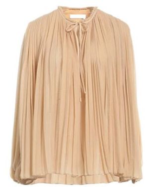 Chloé Solid-Color Crew Neck Long Sleeve Top - Natural