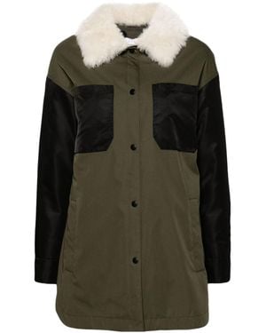 Liska Color-Coded Layered Coat - Green