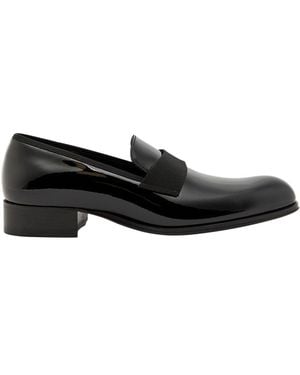 Tom Ford Edgar Patent Leather Evening Loafers - Black