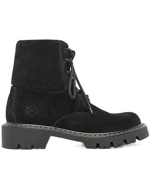 Loewe Sierra Combat Ankle Boot - Black
