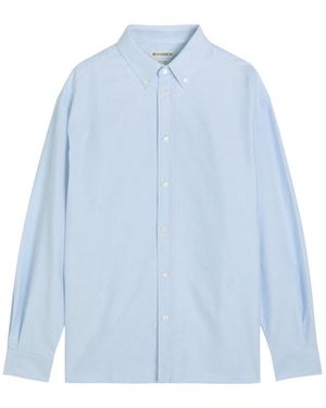 JW Anderson Logo-Embroidered Cotton Shirt - Blue
