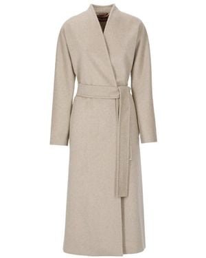 Max Mara Long-Sleeved Coat - Natural