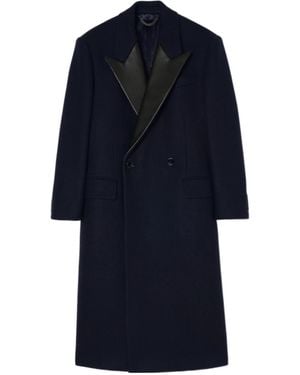 Burberry Wool Crathorne Tailored Coat - Blue