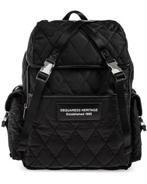 DSquared² Quilted Backpack - Black