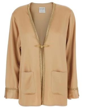 forte_forte Pocket Trim Jacket - Natural