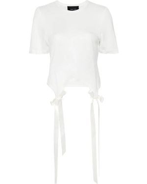 Simone Rocha Bow Detailed Crewneck T-Shirt - White