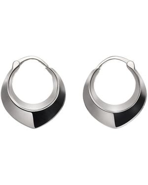Lemaire Drop Edge Hoop Earrings - Metallic