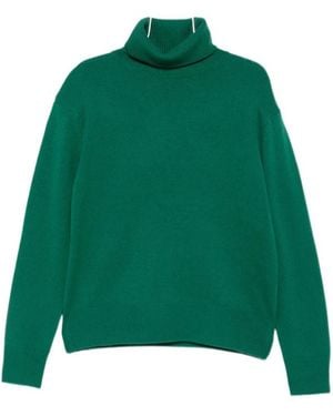 Frankie Shop Long-Sleeve High-Neck Top - Green