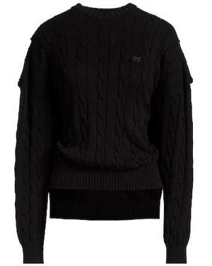 Balenciaga Minimalist Solidcolor Knit Jumper - Black