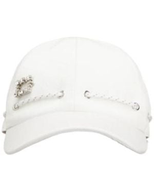 Roger Vivier Buckle Baseball Cap - White