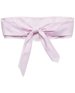 Prada Checked Cotton Bandeau Top - Pink