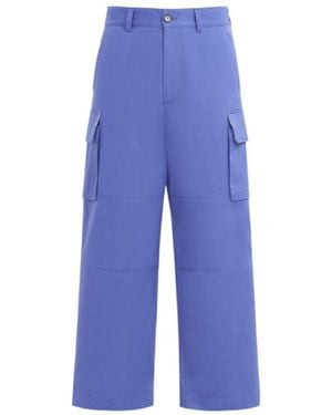 Marni Organic Cotton Cargo Trousers - Blue