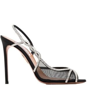 Aquazzura Mesh High-Heeled Sandals - Metallic