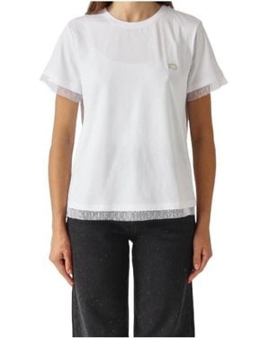Twinset Short-Sleeved Crewneck T-Shirt - Blue