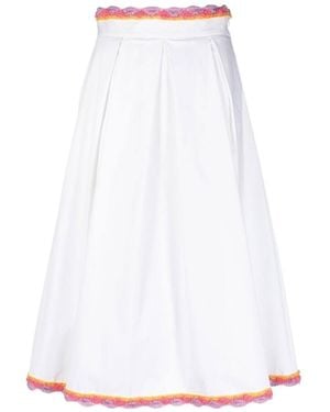 Moschino Lace-Trim Skirt - White