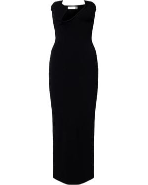 Christopher Esber Odessa Embellished Ribbed-Knit Midi Dress - Black