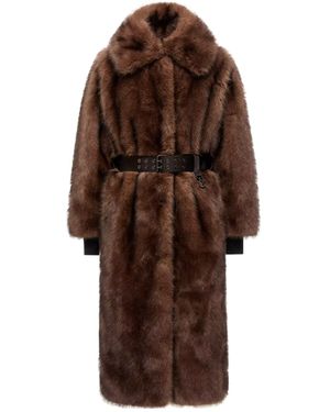Moncler Arly Belted Down Coat - Brown