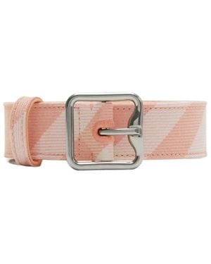 Burberry Checked B-Buckle Belt - Pink