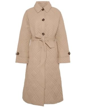 Barbour Mariah Quilted Trench Coat - Natural