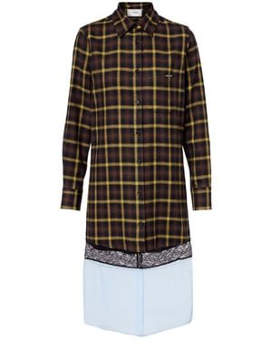 Coperni Plaid Shirt Dress - Multicolour