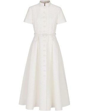 Dior Mid-Length Belted Shirtdress - White